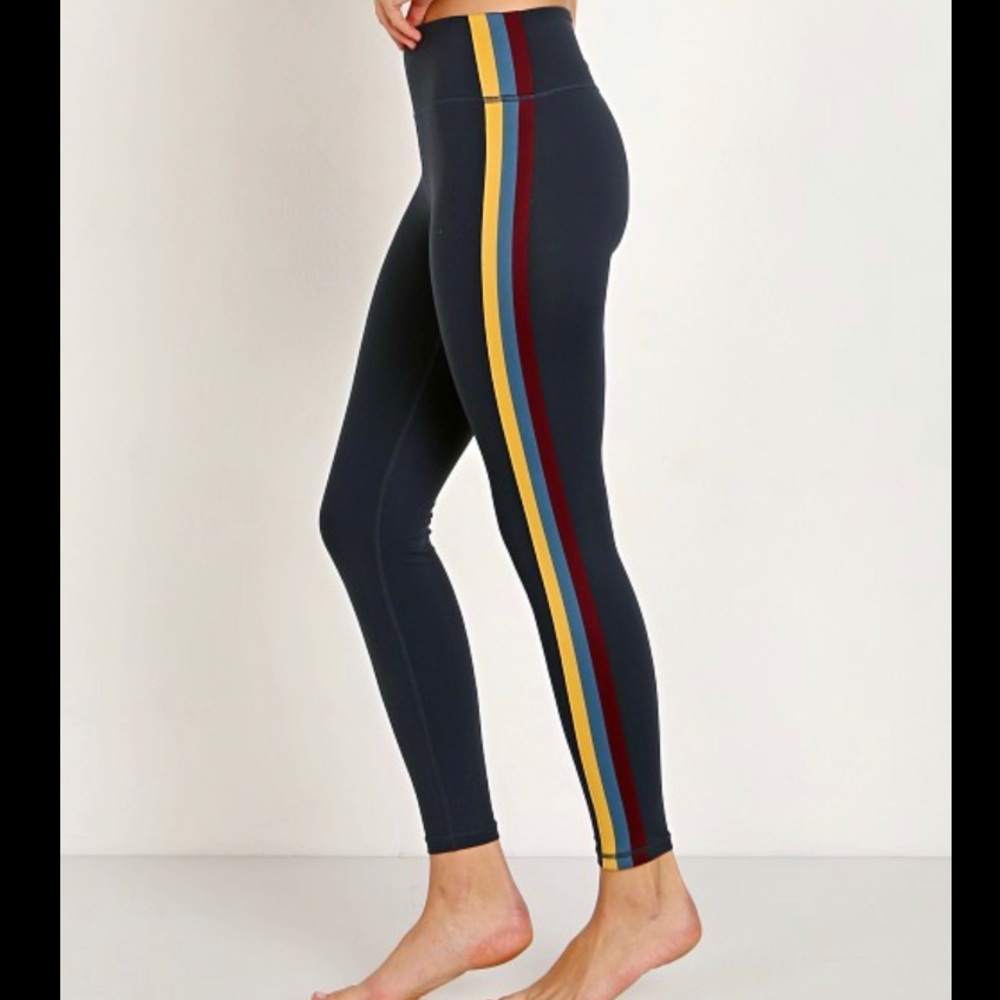 Spiritual Gangster High Waist Striped Leggings